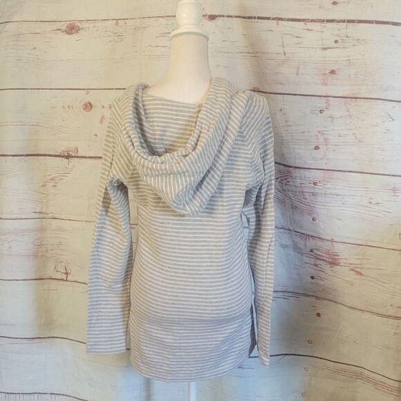 James Perse Striped Raglan Pullover Hoodie - Picture 5 of 8